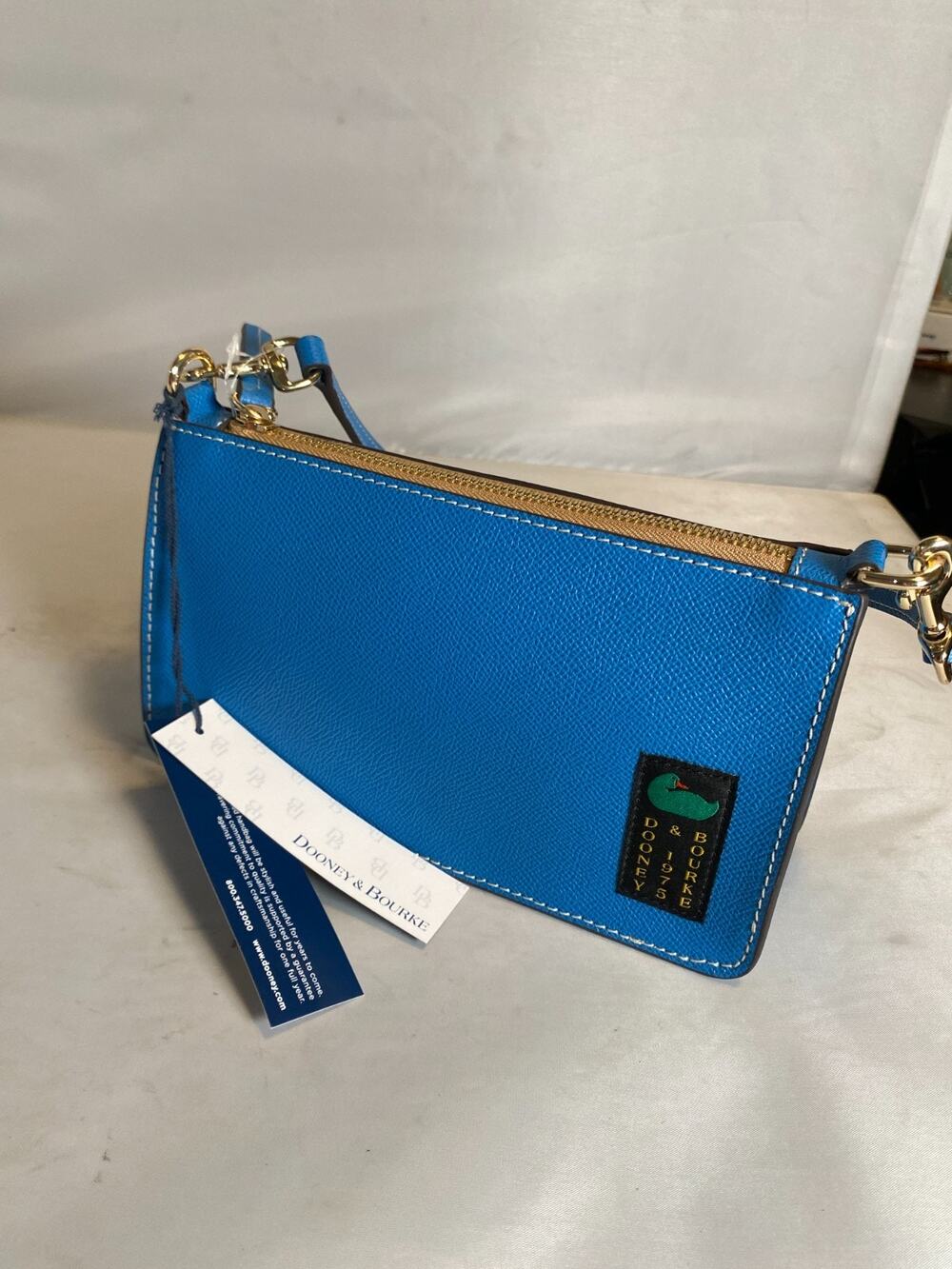 New Whit Tags Dooney & Bourke Alpine Demi 20 Purse Shoulder Bag Leather Blue